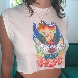 Harley-Davidson crop vintage muscle tee